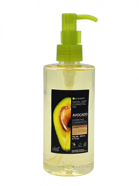 Eco Branch Гидрофильное масло для глубокого очищения лица авокадо Facial Deep Cleansing Oil Avocado, 200 мл Eco Branch Гидрофильное масло для глубокого очищения лица авокадо Facial Deep Cleansing Oil Avocado, 200 мл
