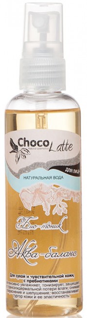 ChocoLatte Натуральная вода для лица Био-Тоник с пребиотиками Аква-Баланс для сухой и чувствительной кожи, 100 мл ChocoLatte Натуральная вода для лица Био-Тоник с пребиотиками Аква-Баланс для сухой и чувствительной кожи, 100 мл