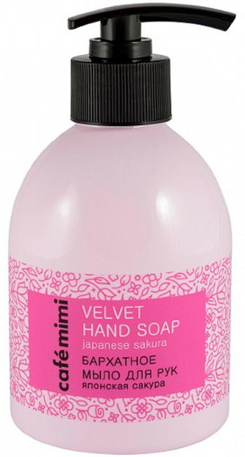 Кафе красоты Le Cafe Mimi Мыло жидкое для рук Бархатное Японская сакура, 300 мл Кафе красоты Le Cafe Mimi Мыло жидкое для рук Бархатное Японская сакура, 300 мл
