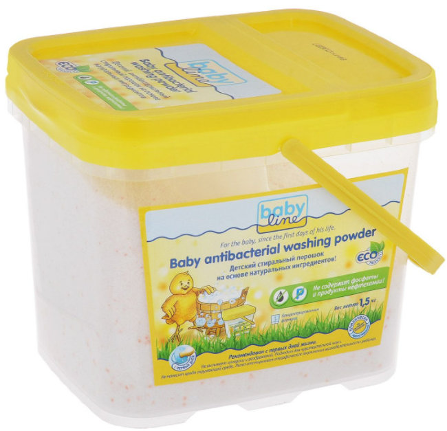 BabyLine Nature Детский стиральный порошок концентрат (на основе натуральных ингредиентов), 1,5 кг