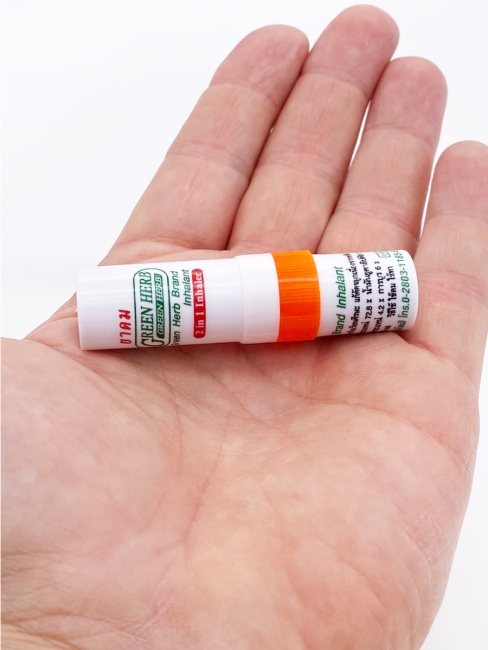 Green Herb Ингалятор карандаш назальный, тайские натуральные эфирные масла 2 в 1 оранжевый 2 in 1 Inhaler Orange, 2 мл