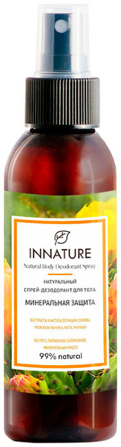 Innature Дезодорант-спрей Минеральная защита, 100 мл Innature Дезодорант-спрей Минеральная защита, 100 мл