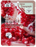 3W Clinic Тканевая маска для лица с экстрактом граната Fresh Pomegranate Mask Sheet, 23 мл