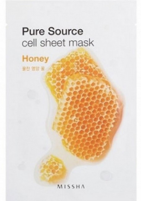 MISSHA Pure Source Cell Sheet Mask Honey Тканевая маска с экстрактом меда, 21 г