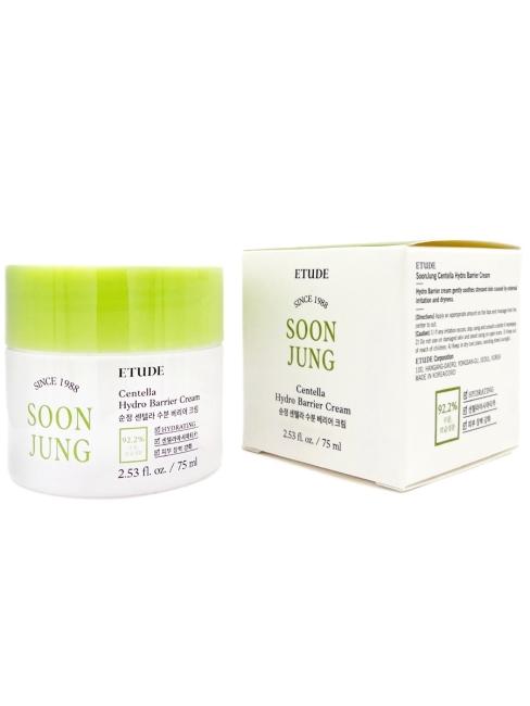 Etude Защитный крем для лица с центеллой Soon Jung Centella Hydro Barrier Cream, 75 мл