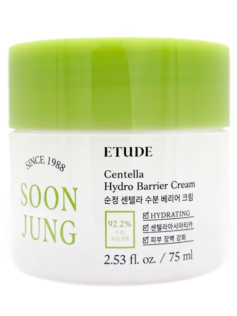 Etude Защитный крем для лица с центеллой Soon Jung Centella Hydro Barrier Cream, 75 мл