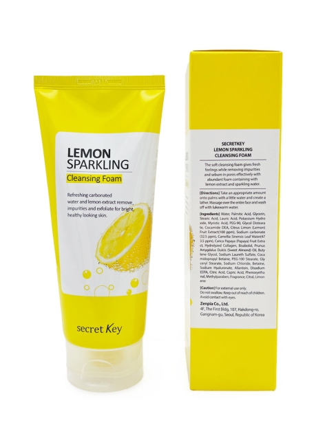 Secret Key Пенка для умывания на газированной воде с экстрактом лимона Lemon Sparkling Cleansing Foam, 200 г