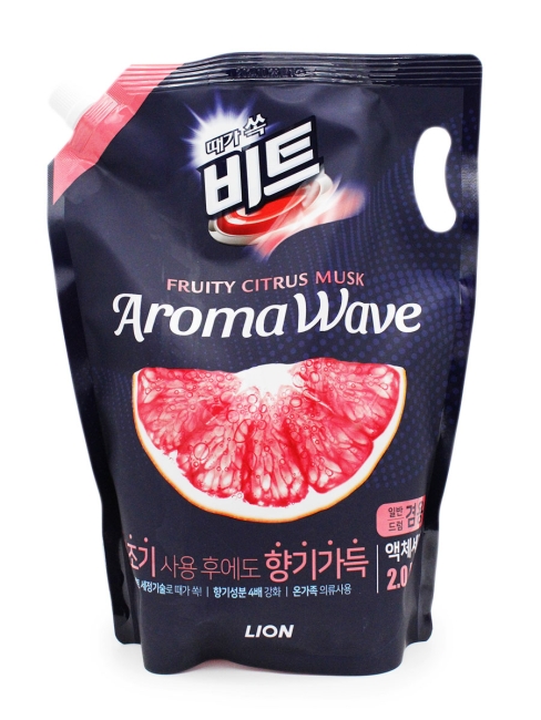 LION Гель концентрат парфюмированный для стирки Грейпфрут Aroma Wave Fruity Citrus Musk, 2000 мл LION Гель концентрат парфюмированный для стирки Грейпфрут Aroma Wave Fruity Citrus Musk, 2000 мл