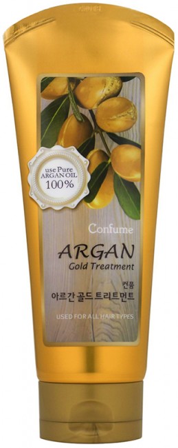 Welcos Confume Argan Gold Treatment Маска для волос с аргановым маслом, 200 мл