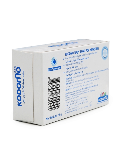 LION Мыло детское для новорожденных Kodomo Sensitive With Natural Moisturizer Baby Soap, 75 г