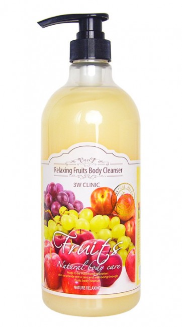 3W Clinic Relaxing Fruits Body Cleanser Гель для душа Релакс, 1 л