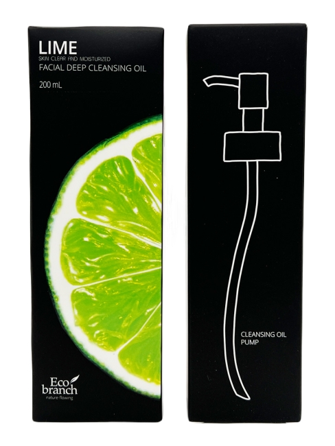 Eco Branch Гидрофильное масло для глубокого очищения лица лайм Facial Deep Cleansing Oil Lime, 200 мл Eco Branch Гидрофильное масло для глубокого очищения лица лайм Facial Deep Cleansing Oil Lime, 200 мл