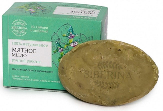 Siberina Натуральное мыло Мятное, 90 г