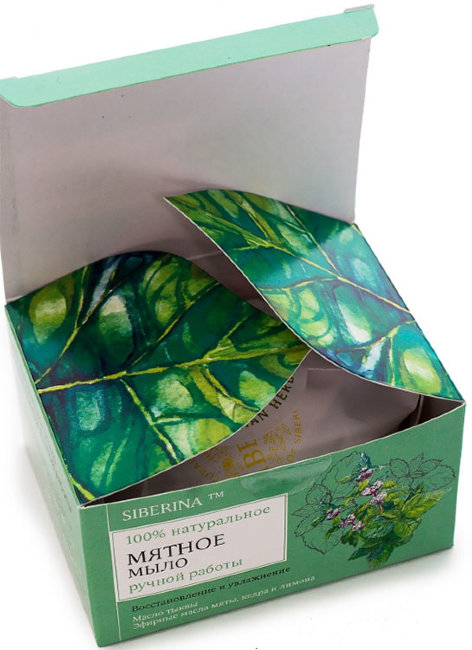 Siberina Натуральное мыло Мятное, 90 г