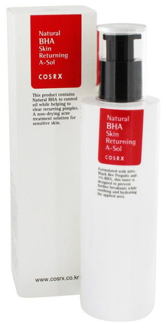 COSRX Natural BHA Skin Returning A-sol Лечебный тоник, 100 мл COSRX Natural BHA Skin Returning A-sol Лечебный тоник, 100 мл
