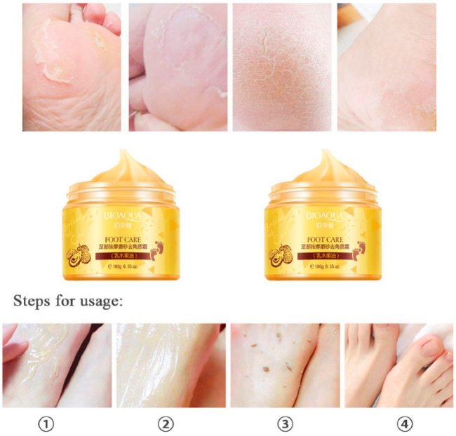 Bioaqua Foot Care Отшелушивающий крем для ног, 180 г Bioaqua Foot Care Отшелушивающий крем для ног, 180 г