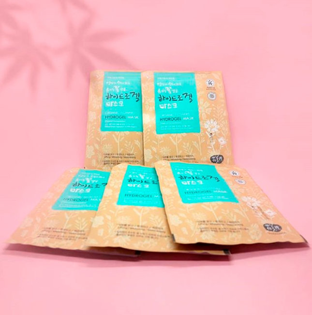 Whamisa Organic Flowers Hydrogel Mask Маска для лица гидрогелевая на основе цветочных ферментов, 33 г