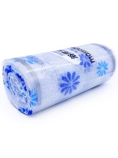 ShinYoung Массажная мочалка полотенце для глубокого очищения кожи и профилактики целлюлита Цветочек Blue, 29x100 см ShinYoung Массажная мочалка полотенце для глубокого очищения кожи и профилактики целлюлита Цветочек Blue, 29x100 см