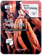 3W Clinic Тканевая маска для лица с экстрактом корня красного женьшеня Fresh Red Ginseng Mask Sheet, 23 мл 3W Clinic Тканевая маска для лица с экстрактом корня красного женьшеня Fresh Red Ginseng Mask Sheet, 23 мл