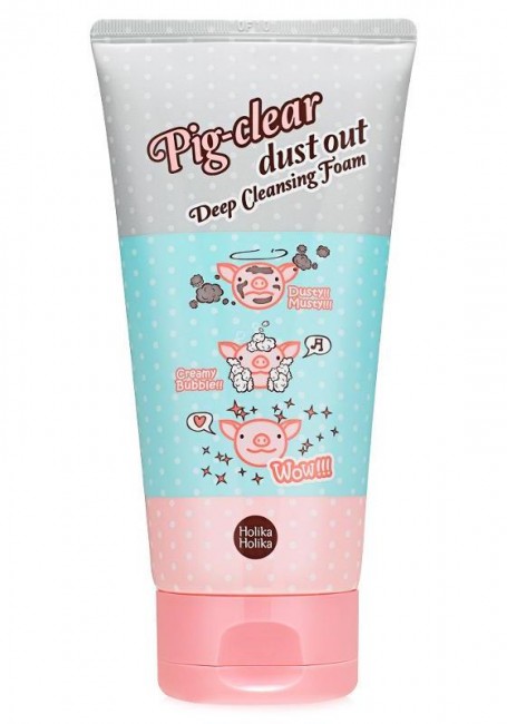 Holika Holika Pig Clear Dust Out Deep Cleansing Foam Глубоко очищающая пенка для лица, 150 мл Holika Holika Pig Clear Dust Out Deep Cleansing Foam Глубоко очищающая пенка для лица, 150 мл