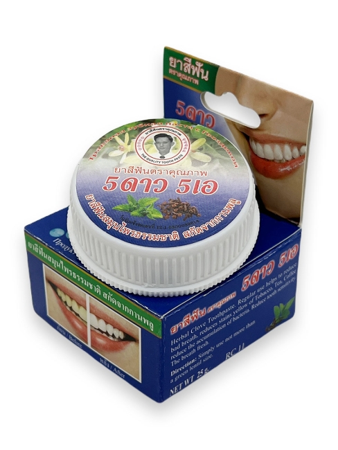 5 Star Cosmetic Травяная отбеливающая зубная паста с экстрактом Гвоздики Herbal Clove Toothpaste, 25 г