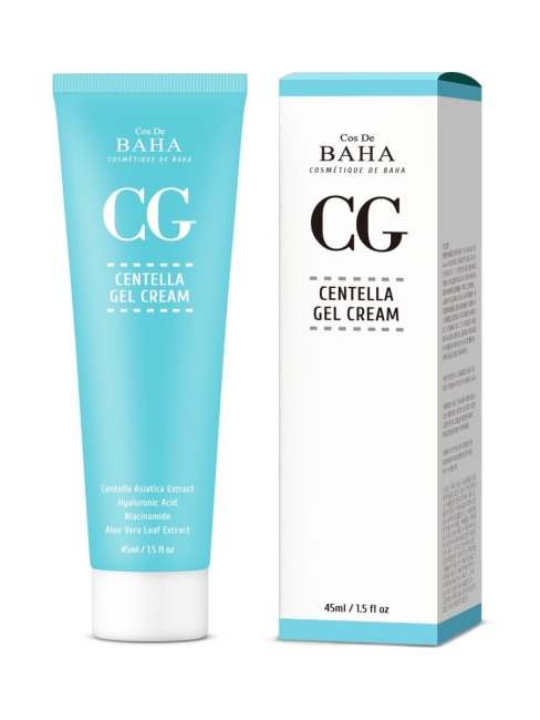 Cos De BAHA Восстанавливающий гель-крем для лица с экстрактом центеллы азиатской Centella Gel Cream (CG), 45 мл Cos De BAHA Восстанавливающий гель-крем для лица с экстрактом центеллы азиатской Centella Gel Cream (CG), 45 мл