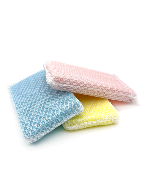 Life-do Губки для мытья посуды в нейлоновой сеточке, 3 шт