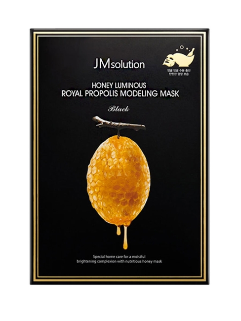 JMsolution Комплект альгинатных масок с прополисом Honey Luminous Royal Propolis Modeling Mask Black, 5*50 г+5г