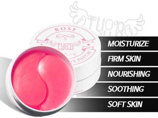 IYOUB Rose Hydrogel Eye Patch Гидрогелевые патчи с Экстрактом Болгарской Розы, 60 шт