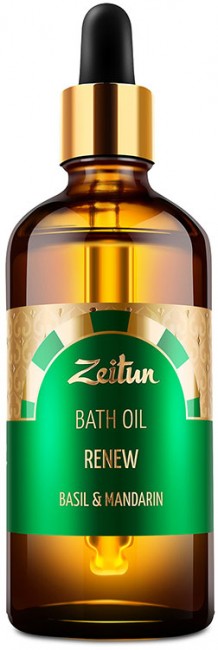 Zeitun Масло для ванны "Обновление" с ароматом базилика и мандарина, 100 мл Zeitun Масло для ванны "Обновление" с ароматом базилика и мандарина, 100 мл