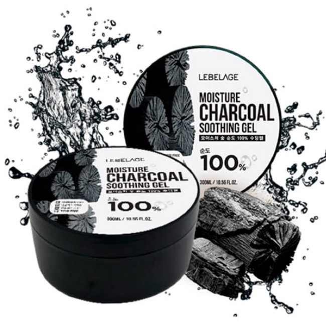 Lebelage Moisture Charcoal Purity 100% Soothing Gel Увлажняющий успокаивающий гель с углем, 300 мл Lebelage Moisture Charcoal Purity 100% Soothing Gel Увлажняющий успокаивающий гель с углем, 300 мл