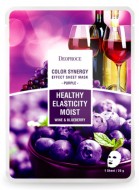 Deoproce Color Synergy Effect Sheet Mask Purple Тканевая маска на основе черники и красного винограда, 20 г