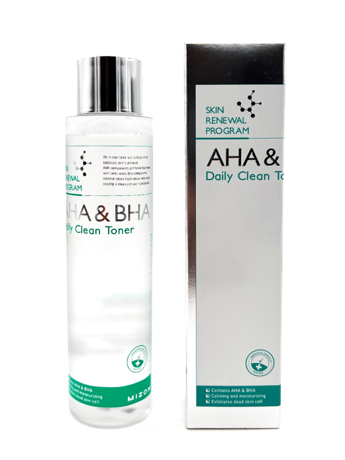 MIZON Тоник-пилинг с фруктовыми кислотами AHA & BHA Daily Clean Toner, 150 мл MIZON Тоник-пилинг с фруктовыми кислотами AHA & BHA Daily Clean Toner, 150 мл