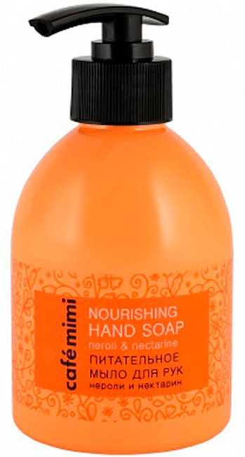 Кафе красоты Le Cafe Mimi Мыло жидкое для рук Питательное Нероли и Нектарин, 300 мл