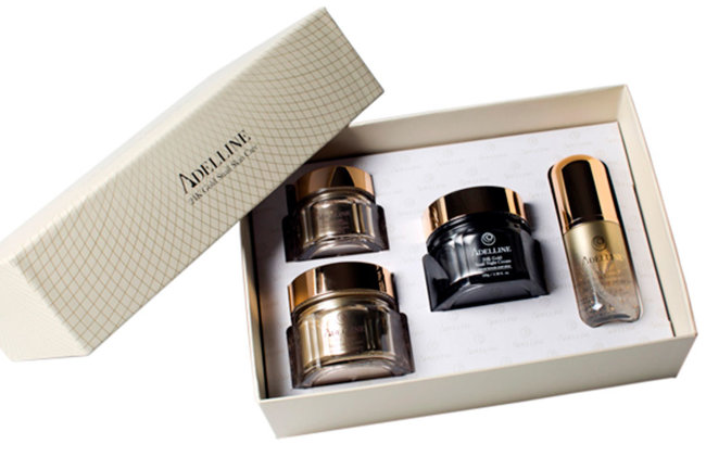 Adelline 24K Gold Snail 4 Set Набор средств с золотом и слизью улитки, 100 г + 100 г + 50 г + 50 г