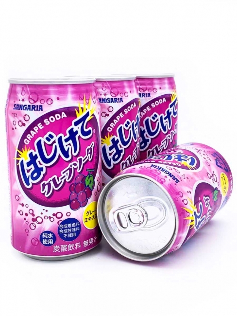 SANGARIA Напиток б/а газированный "GRAPE SODA" со вкусом винограда, 4*350 мл