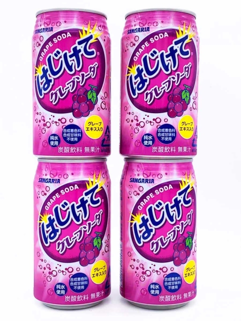 SANGARIA Напиток б/а газированный "GRAPE SODA" со вкусом винограда, 4*350 мл