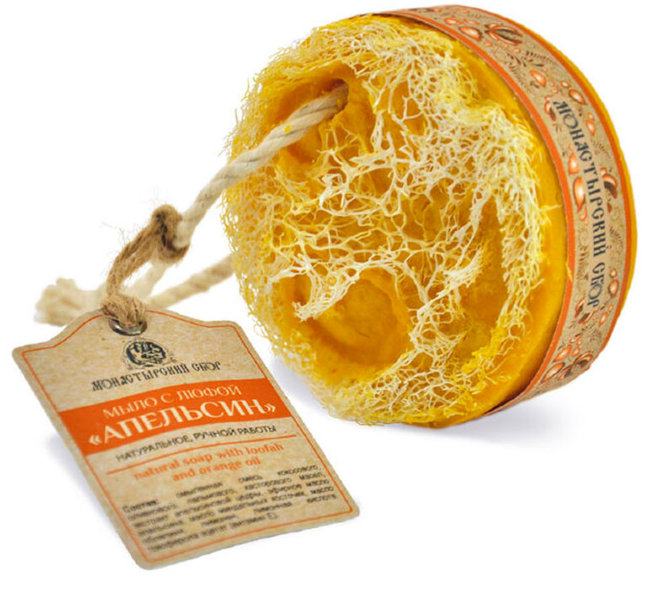 Kleona Мыло туалетное Апельсин с люфой, 130 г Kleona Мыло туалетное Апельсин с люфой, 130 г