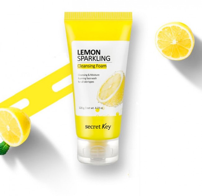Secret Key Lemon Sparkling Cleansing Foam Очищающая пенка для умывания на газированной воде с лимоном, 120 г