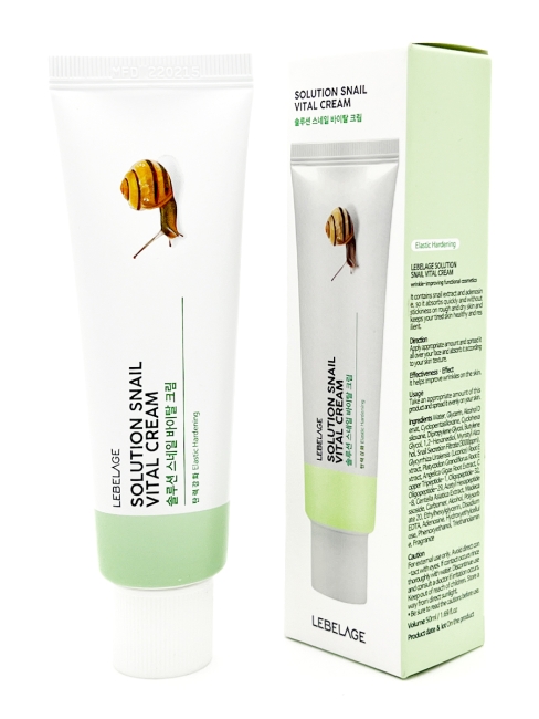 Lebelage Пептидный крем для лица с улиточным муцином Solution Snail Vital Cream, 50 мл