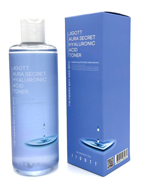 Jigott Тонер для лица с гиалуроновой кислотой антивозрастной Aura Secret Hyaluronic Acid Toner, 300 мл Jigott Тонер для лица с гиалуроновой кислотой антивозрастной Aura Secret Hyaluronic Acid Toner, 300 мл