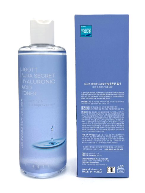 Jigott Тонер для лица с гиалуроновой кислотой антивозрастной Aura Secret Hyaluronic Acid Toner, 300 мл Jigott Тонер для лица с гиалуроновой кислотой антивозрастной Aura Secret Hyaluronic Acid Toner, 300 мл