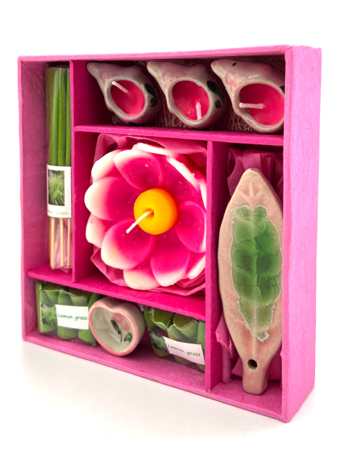 EcoBioLife Арома-набор Лемограсс из 9 предметов розовый Lemon Grass Aroma Set Pink