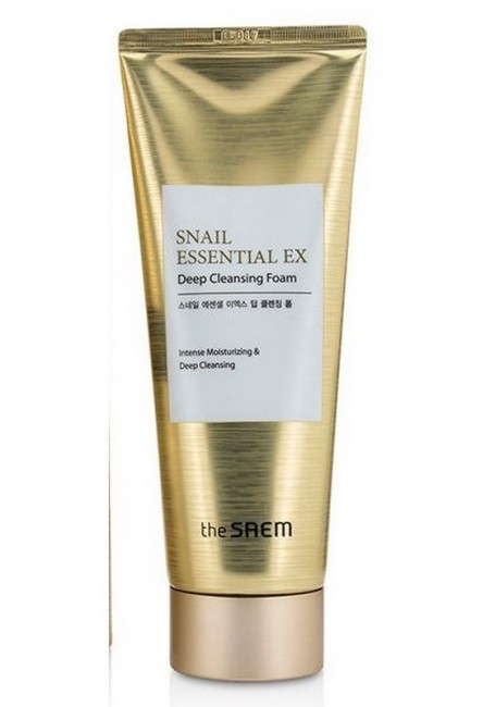 The Saem Snail Essential EX Deep Cleansing Foam Глубокоочищающая пенка с улиточным муцином премиум класса, 150 г The Saem Snail Essential EX Deep Cleansing Foam Глубокоочищающая пенка с улиточным муцином премиум класса, 150 г