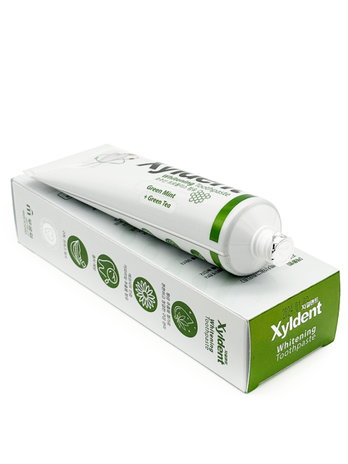 Mukunghwa Отбеливающая гелевая зубная паста Зеленый чай и Прополис Xyldent, 110 г