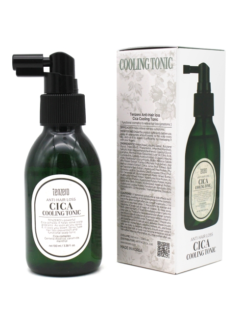 Tenzero Охлаждающий тоник для кожи головы с центеллой азиатской Anti-hair Loss Cica Cooling Tonic, 100 мл Tenzero Охлаждающий тоник для кожи головы с центеллой азиатской Anti-hair Loss Cica Cooling Tonic, 100 мл