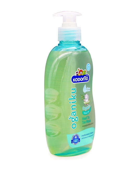 LION Детский гель для душа "От макушки до пяточек" с маслом оливы Kodomo Oganiku Head To Toe Wash, 400 мл