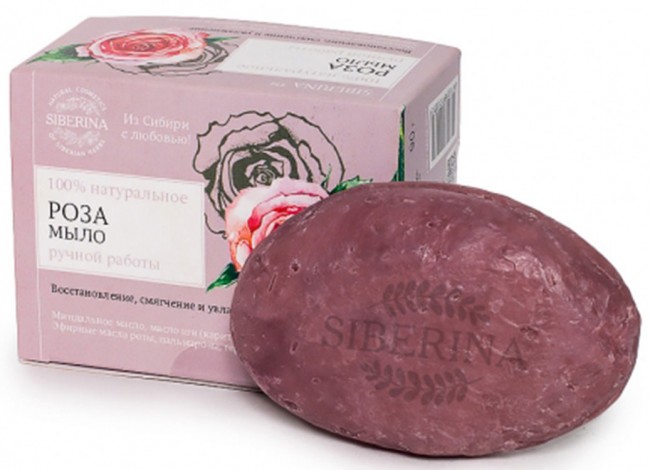 Siberina Натуральное мыло Роза, 90 г