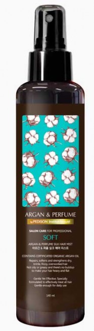 Pedison Institute Botte Argan & Perfume Silk Hair Mist Soft Парфюмированный спрей для волос с Аргановым маслом, 140 мл