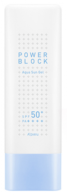 A'Pieu Power Block Aqua Sun Gel SPF50+/ PA++++ Увлажняющий солнцезащитный гель, 50 мл